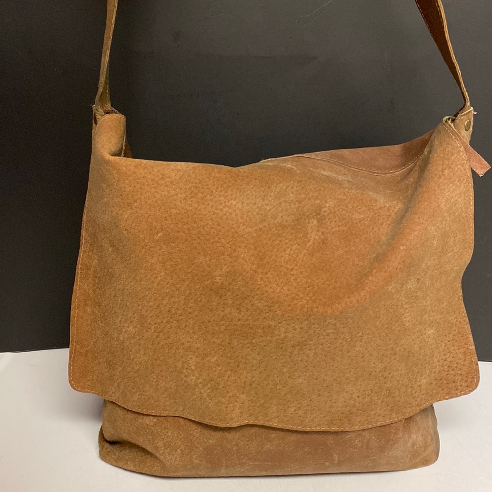 Mayko Suede Leather Crossbody Messenger Bag